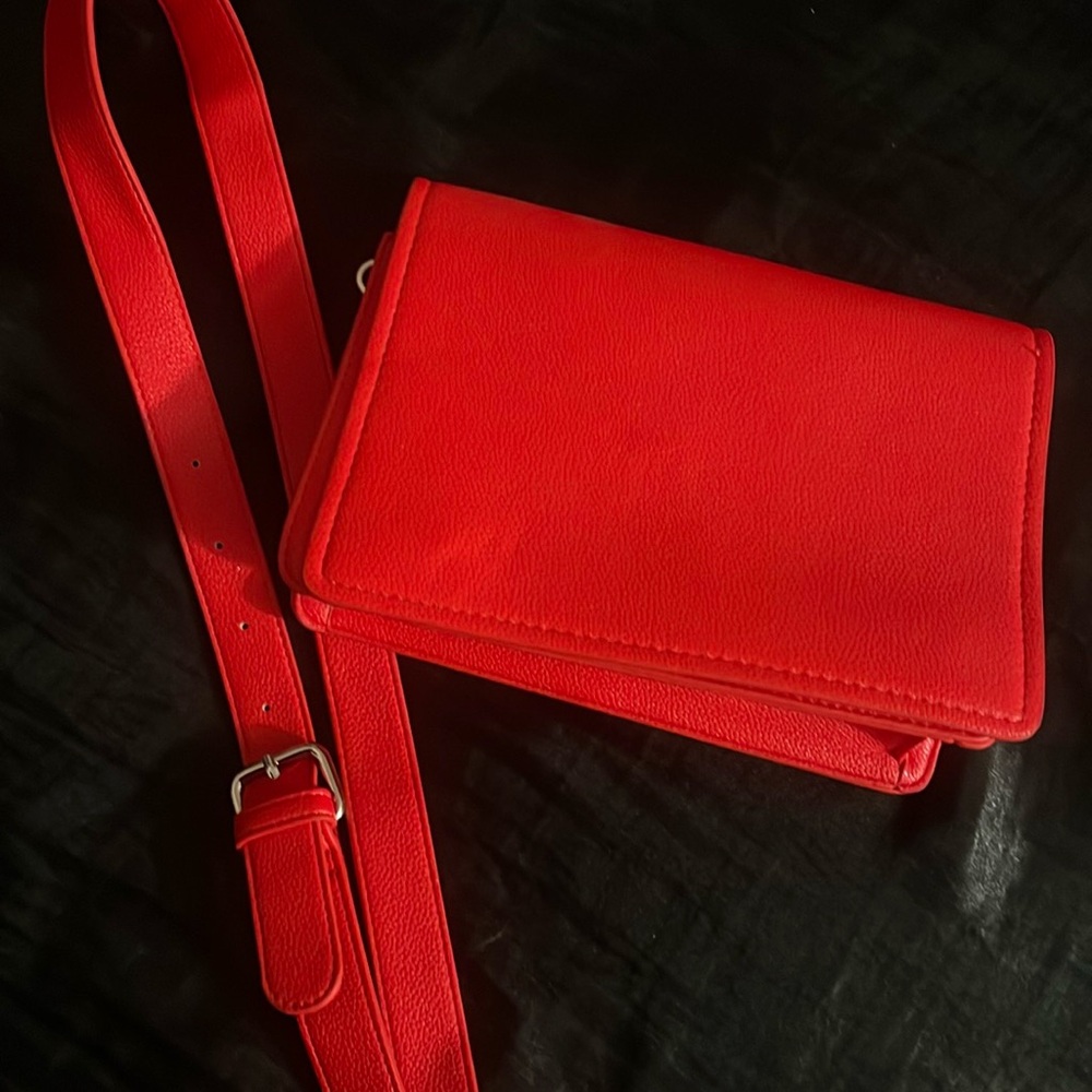 Red crossbody bag